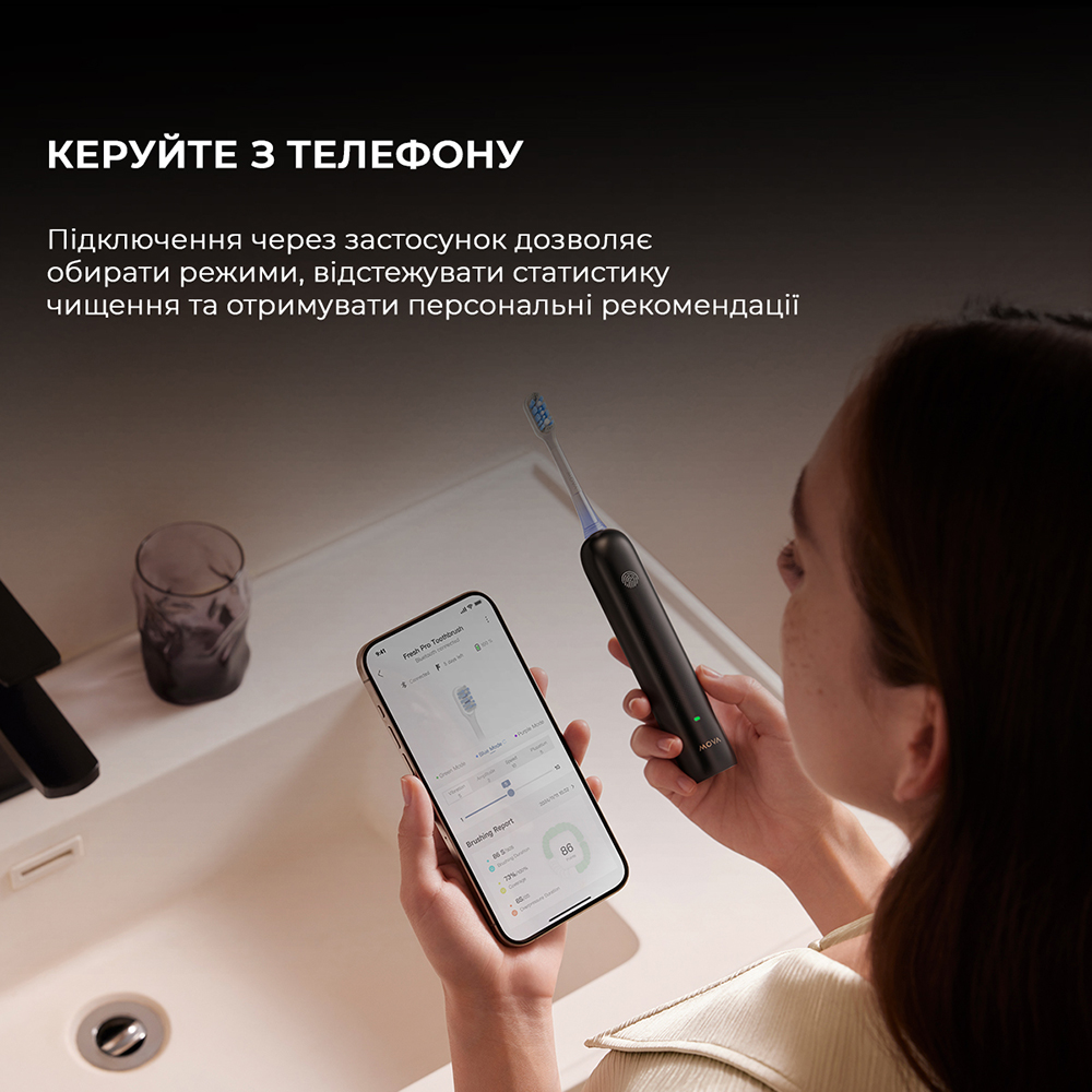 В інтернет магазині Електрична зубна щітка MOVA Fresh Pro Black (ATB15A-BK)
