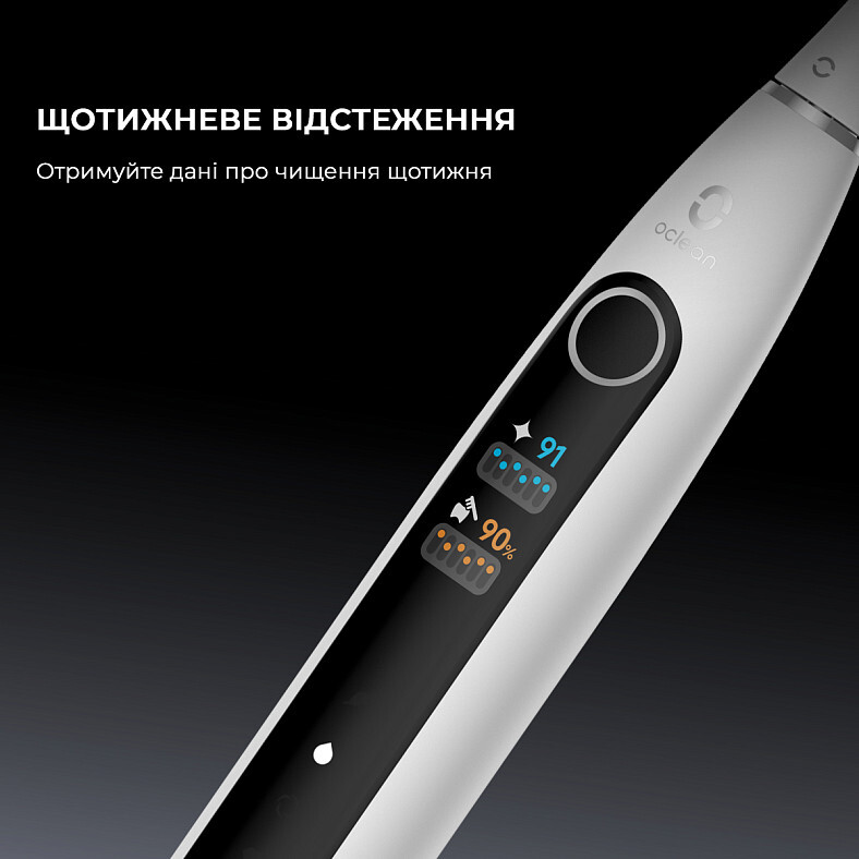 Зовнішній вигляд Електрична зубна щітка OCLEAN X Pro 20 White (6970810556957)