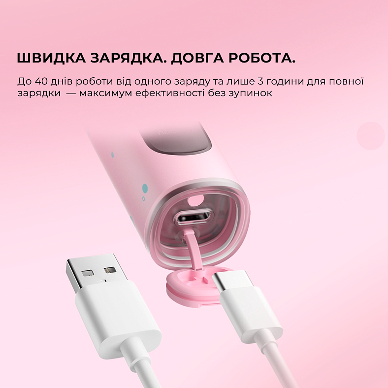 Електрична зубна щітка OCLEAN X Kids Set Pink (6970810557220) Колір рожевий
