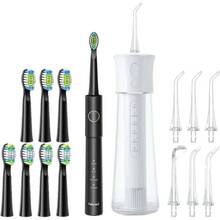 Набір FAIRYWILL Іригатор F30 White + Електрична зубна щітка E11 Black (F30W-E11B)
