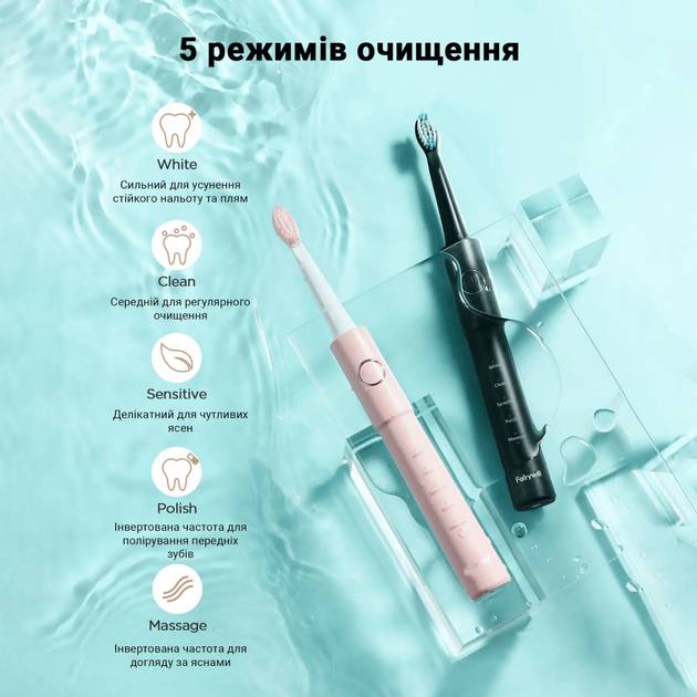 Набір FAIRYWILL Іригатор F30 White + Електрична зубна щітка E11 Black (F30W-E11B) Тип іригатор