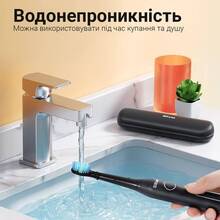 Набір BITVAE Електрична зубна щітка D2 Black + Іригатор F30 Black (BVF30-b-BV-D2-b)