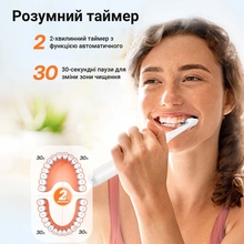 Електрична зубна щітка BITVAE D2 6 насадок + футляр + косметичка White (BV-D2-w-k)