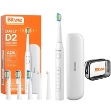 Електрична зубна щітка BITVAE D2 6 насадок + футляр + косметичка White (BV-D2-w-k)