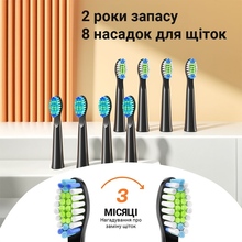 Електрична зубна щітка BITVAE D2 8 насадок + косметичка Black (BV-D2-b-cup-k)