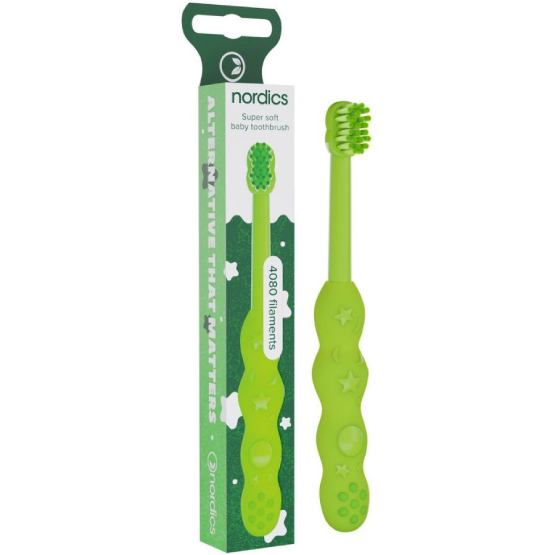Зубна щітка NORDICS Baby 4080 Soft Green (3800501908235)