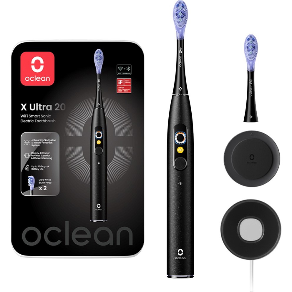 Электрическая зубная щетка OCLEAN X Ultra 20 Electric Toothbrush Black (6970810557121)