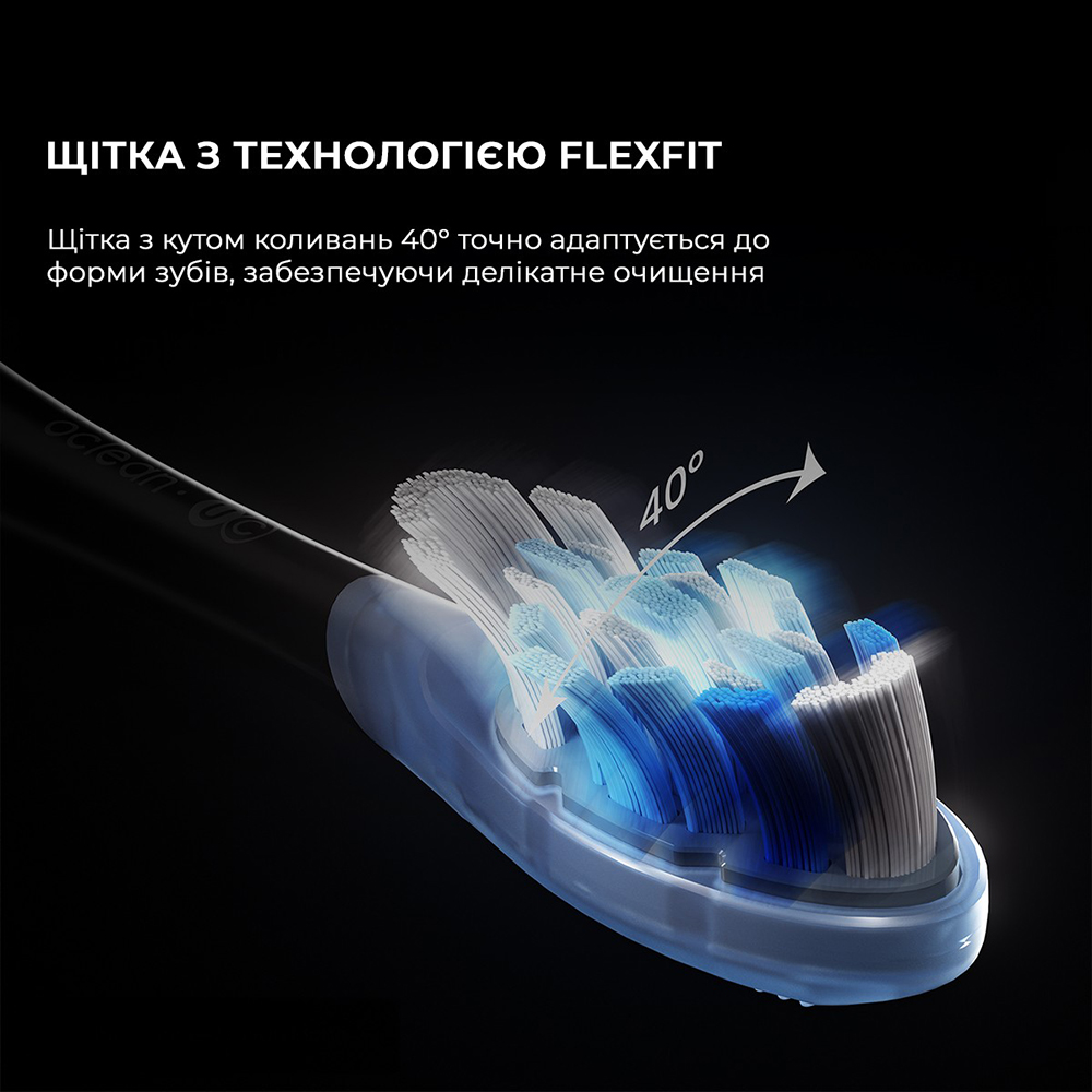 Электрическая зубная щетка OCLEAN X Ultra 20 Electric Toothbrush Black (6970810557121) Тип головки съемная
