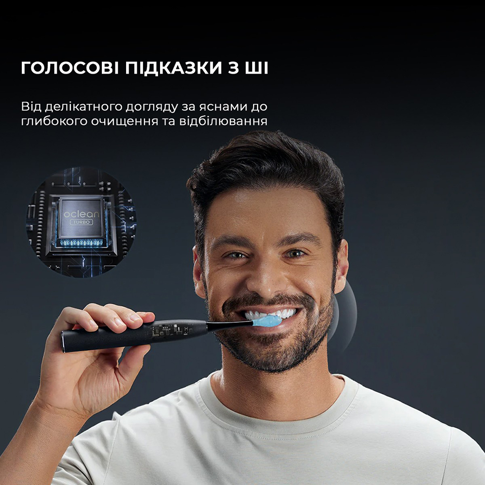 В Украине Электрическая зубная щетка OCLEAN X Ultra 20 Electric Toothbrush Black (6970810557121)