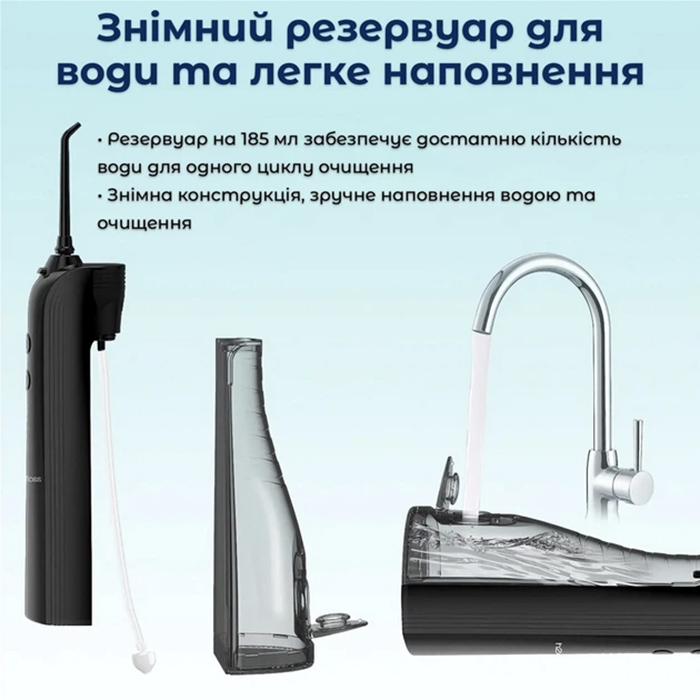 Изображение Ирригатор H2OFLOSS HF-A6 Black (H2O-A6-black)