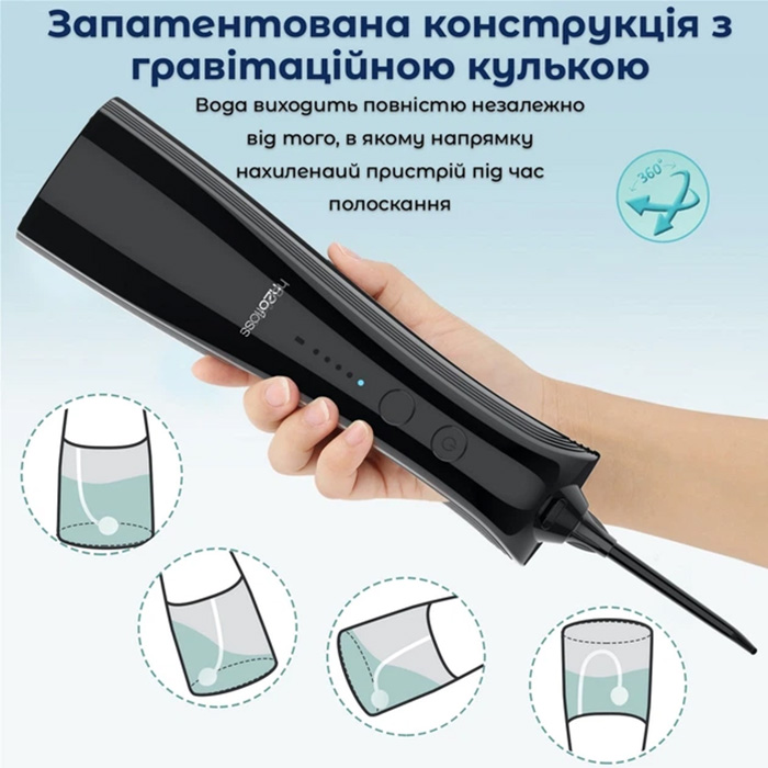 Ирригатор H2OFLOSS HF-A6 Black (H2O-A6-black) Цвет черный