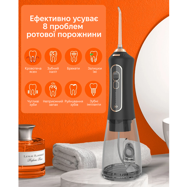 Внешний вид Набор ирригатор INSPIRE F6 + электрическая зубная щетка T5 Black