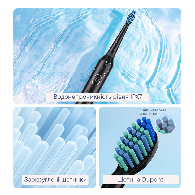 Набор ирригатор INSPIRE F6 + электрическая зубная щетка T5 Black Дизайн для взрослых