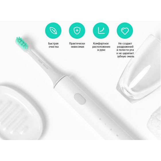 Зовнішній вигляд Зубна щітка MiJia Sound Electric Toothbrush White (DDYS01SKS)