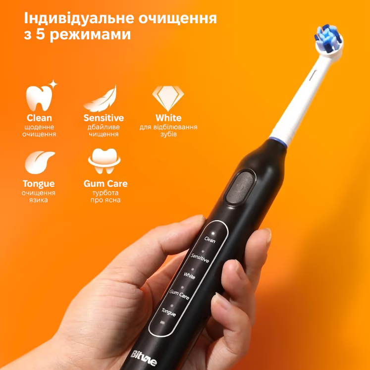 Электрическая зубная щетка BITVAE R1 Black Тип электрическая зубная щетка