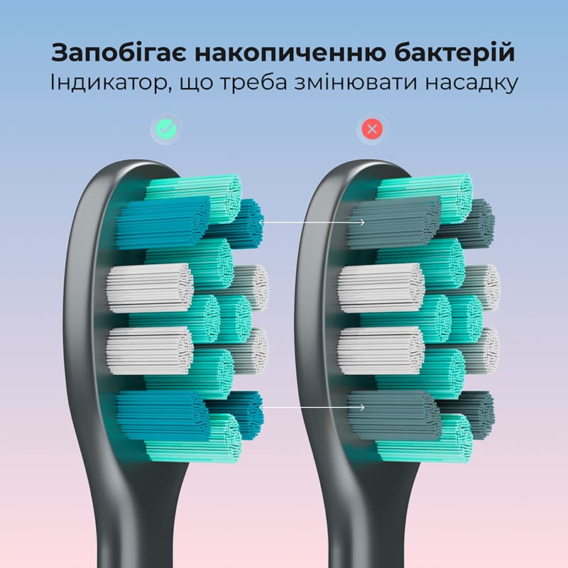 Електрична зубна щітка AENO DB10G Grey (ADB0010G) — фото 6