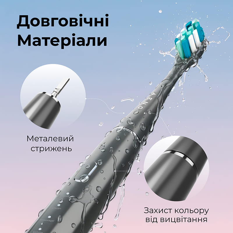 Електрична зубна щітка AENO DB10G Grey (ADB0010G) — фото 4