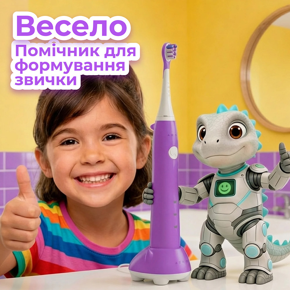 Електрична зубна щітка AENO DB9V Violet (ADB0009V) — фото 19