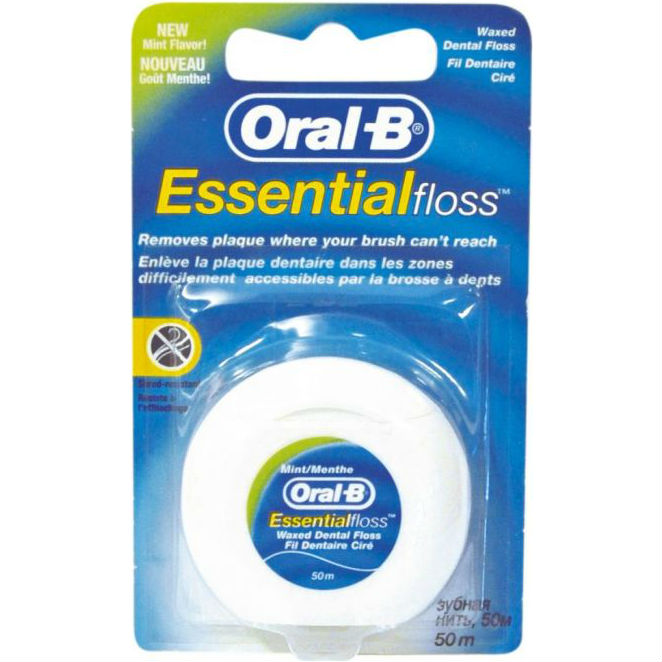 Зубна нитка ORAL-B Essential floss м'ятна 50 м (80772) (3014260280772)