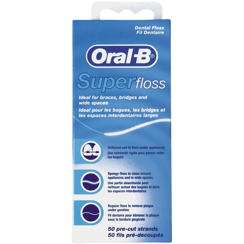 Зубна нитка ORAL-B SuperFloss 50м (5010622008204)