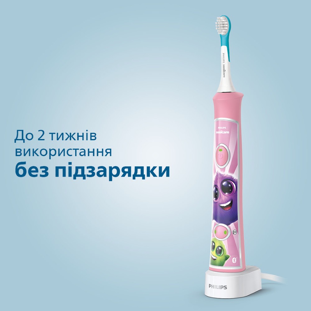 Зубна щітка PHILIPS Smart Kids Pink (HX6352/42) Тип голівки з'ємна