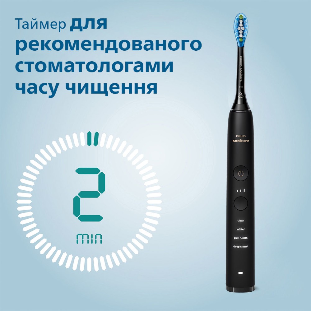 Фото Зубна щітка PHILIPS Diamond Clean 9000 Smart Black (HX9911/09)