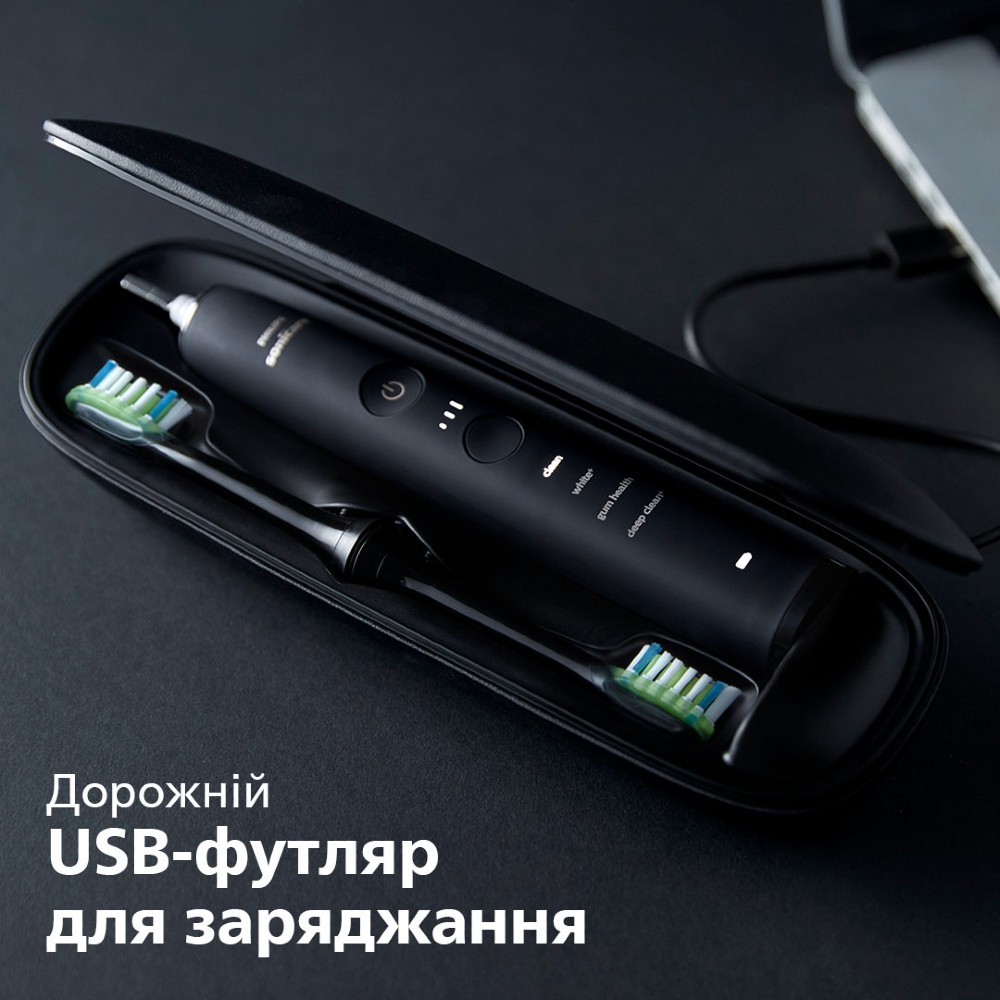 Фото 16 Зубна щітка PHILIPS Diamond Clean 9000 Smart Black (HX9911/09)