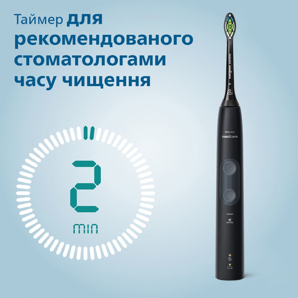 Фото Набір зубних щіток PHILIPS Sonicare ProtectiveClean 4500 Black + Pink (HX6830/35)