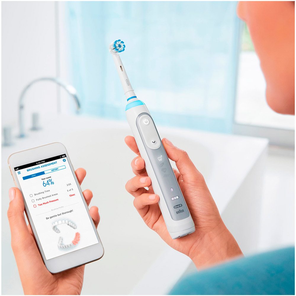 Внешний вид Зубная щетка ORAL-B Braun Genius 8000 Silver (80329154)