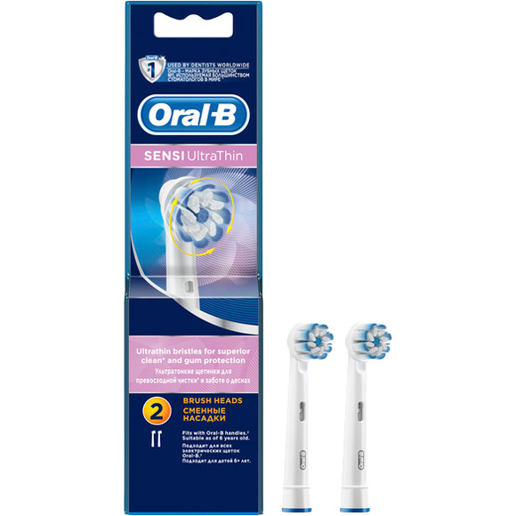 

Набор насадок BRAUN ORAL-B Sensi UltraThin EB60 2 шт (80329129), ORAL-B Sensi UltraThin EB60 2шт