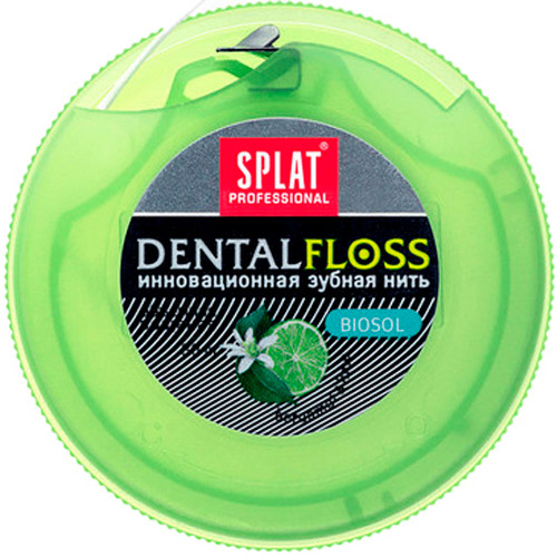 Зубна нитка Splat Professional Dental Floss антибактеріальна об'ємна з ароматом бергамота і лайма 30 метрів (4603014001771)