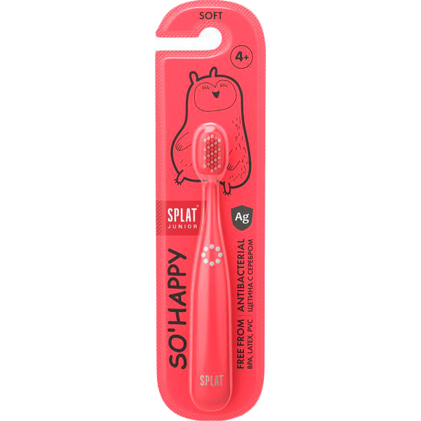

Зубная щетка SPLAT Junior 4+ Coral (7640168932565), Зубна щітка детская Junior 4+ Коралловая