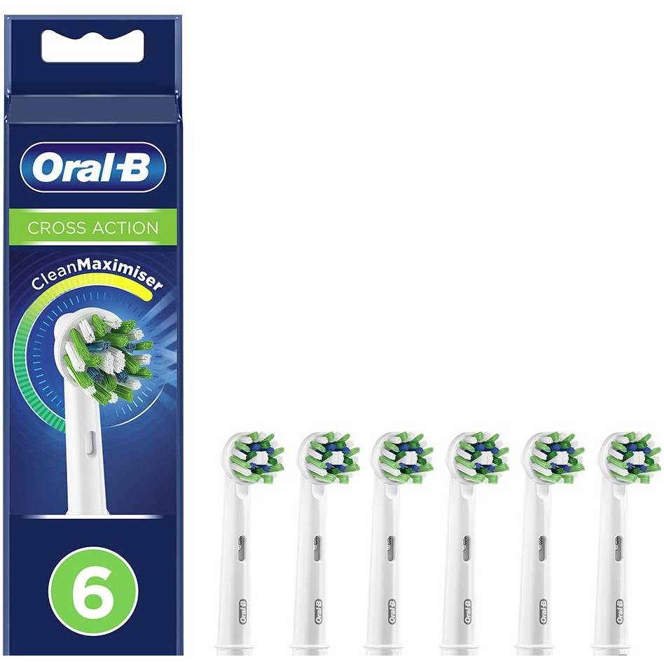 

Насадки BRAUN для зубной щётки Oral-B Cross Action EB50RB Clean Maximiser 6 шт (00000021861), Насадка для ел. зуб. щітки Oral-B Cross