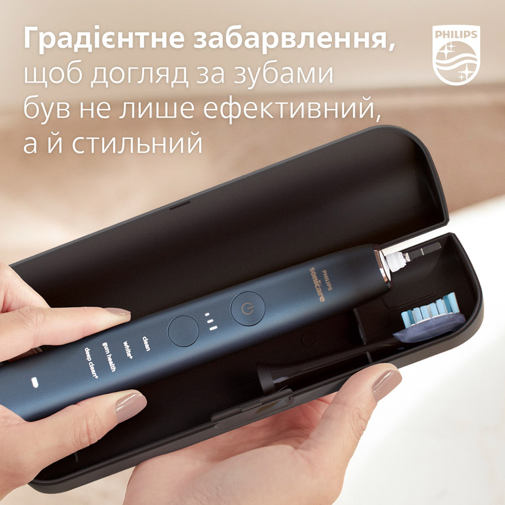 Зображення Електрична зубна щітка PHILIPS Sonicare Diamond Clean Aquamarine (HX9911/88)