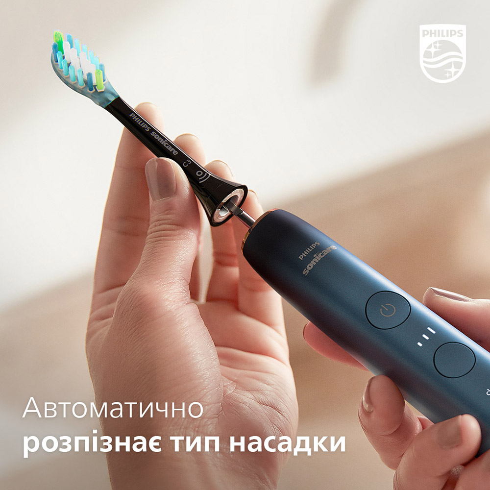 Фото 14 Електрична зубна щітка PHILIPS Sonicare Diamond Clean Aquamarine (HX9911/88)