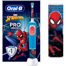 Зубная щетка Oral-b Braun Pro Kids D103.413.2KX «Человек-Паук» + Футляр (8006540773567)
