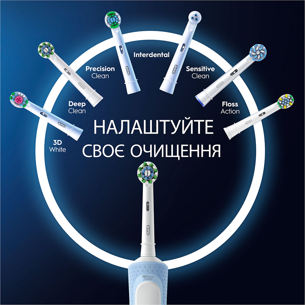 Зубна щітка ORAL-B BRAUN Vitality Pro Protect X Clean Blue (4210201446453) Тип електрична зубна щітка