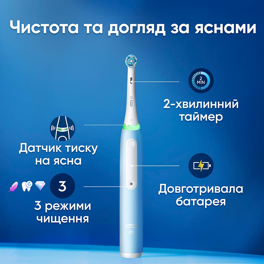 Зубна щітка ORAL-B BRAUN iO 3 Blue (8006540731321) — фото 3