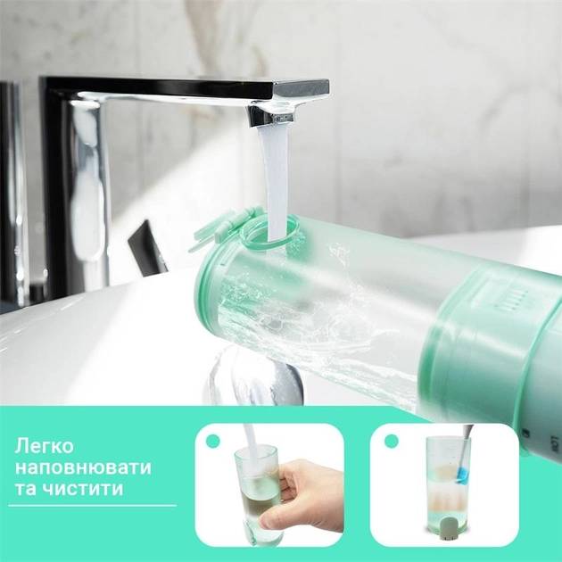 Внешний вид Ирригатор H2OFLOSS HF-10 Mini Green (H2O-HF10-green)
