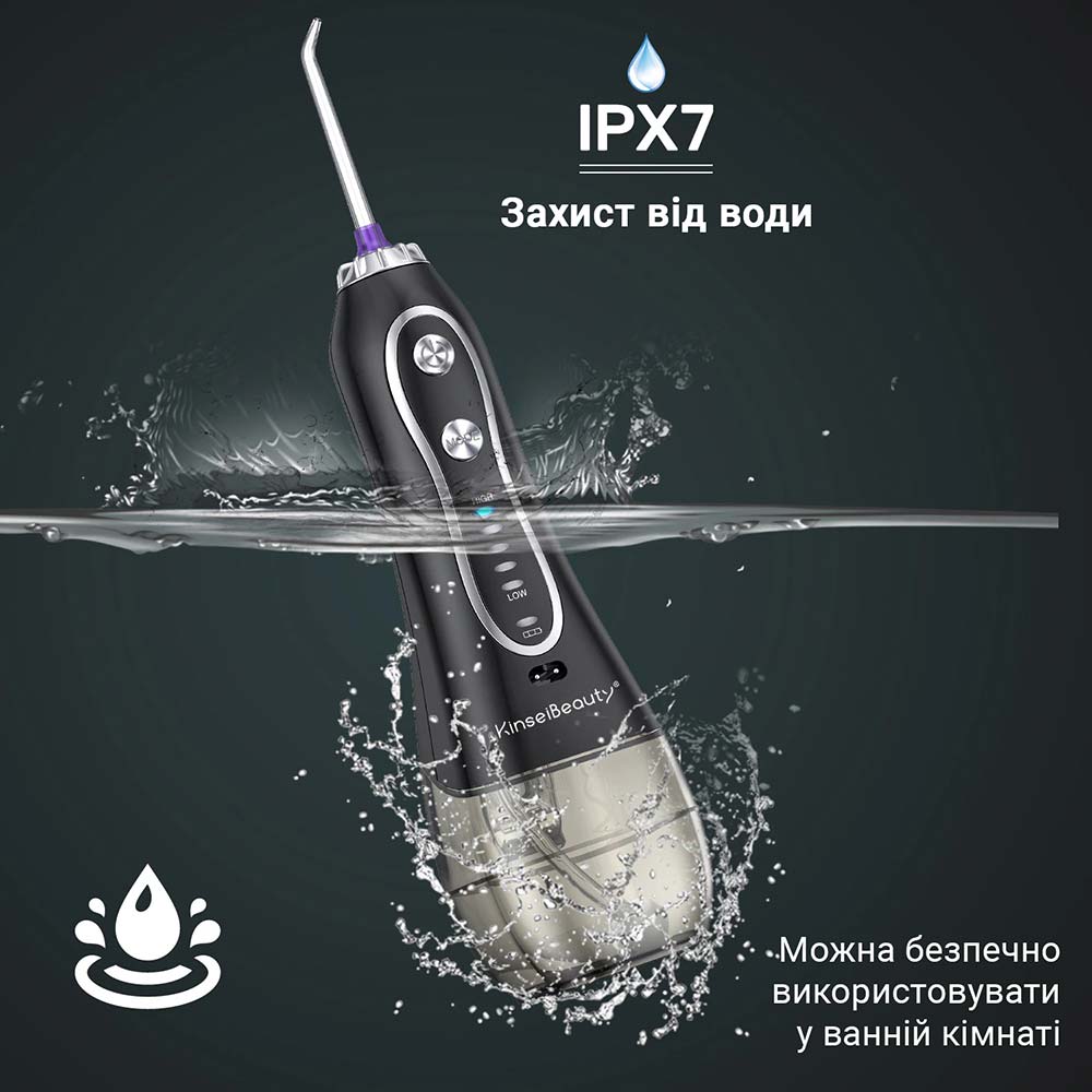 Зовнішній вигляд Іригатор H2OFLOSS HF-6Р Black (H2O-HF6Р-black)