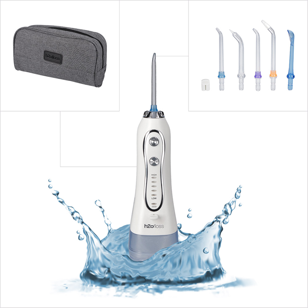 Зовнішній вигляд Іригатор H2OFLOSS Travel Kit HF-6 White (H2O-HF6-white)