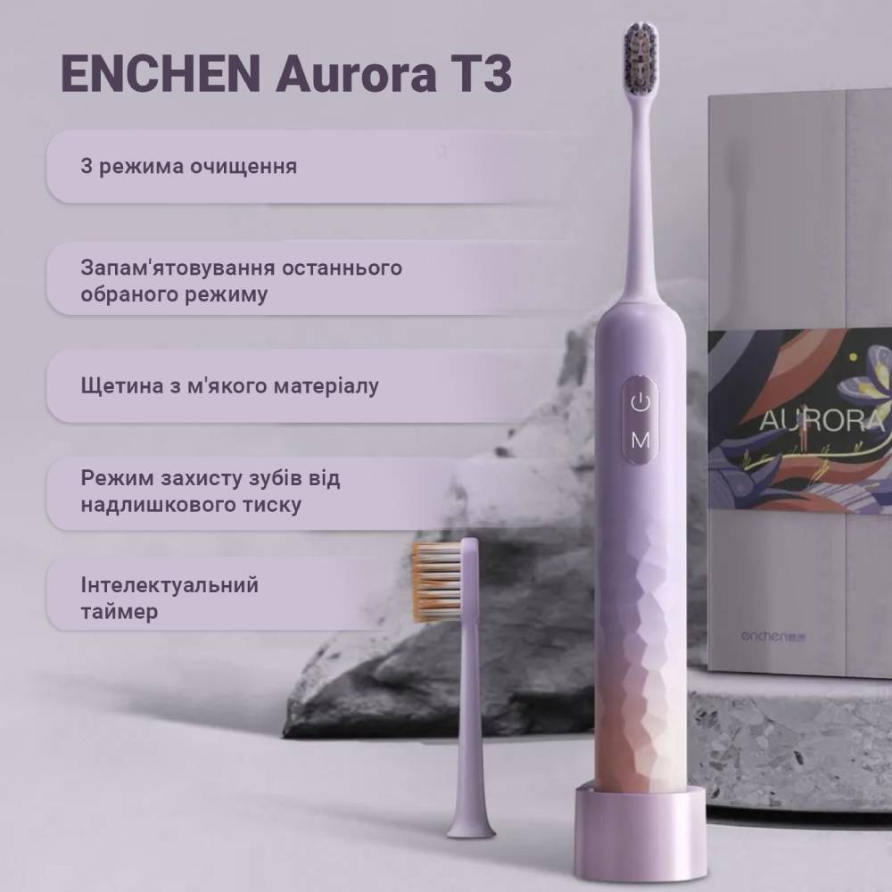 Внешний вид Зубная щетка ENCHEN Aurora T3 Pink (XEAURT3PINK)