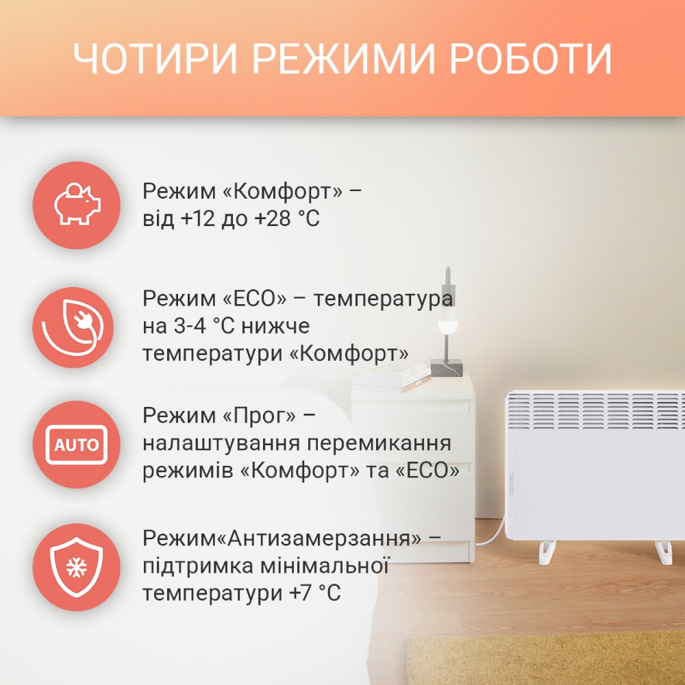 Зображення Конвектор ATLANTIC F118 CMG-BD0/PR/M 1500W (150415)