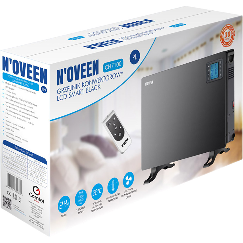 Заказать Конвектор NOVEEN CH7100 LCD Smart Black (70797)