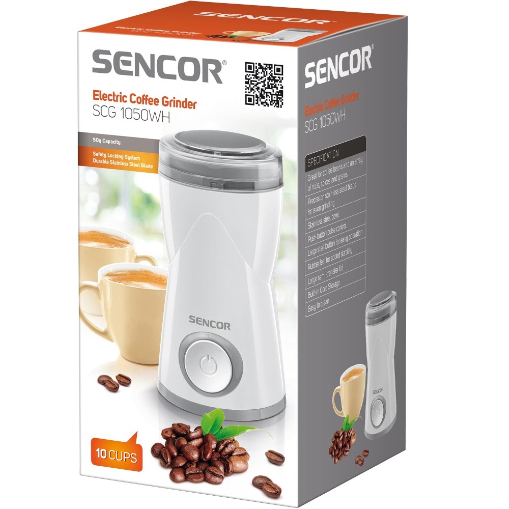 Кофемолка SENCOR SCG1050WH Цвет белый