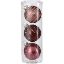 Набір ялинкових кульок HOUSE OF SEASONS 3 шт Pink (1082795)