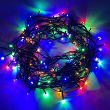 Світлодіодна гірлянда COLOR WAY 100 LED 8 функцій 10 м Різнокольоровий (CW-G-100L10VMC)