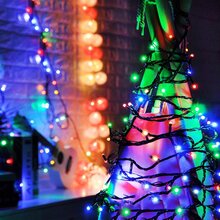 Світлодіодна гірлянда COLOR WAY 100 LED 8 функцій 10 м Різнокольоровий (CW-G-100L10VMC)