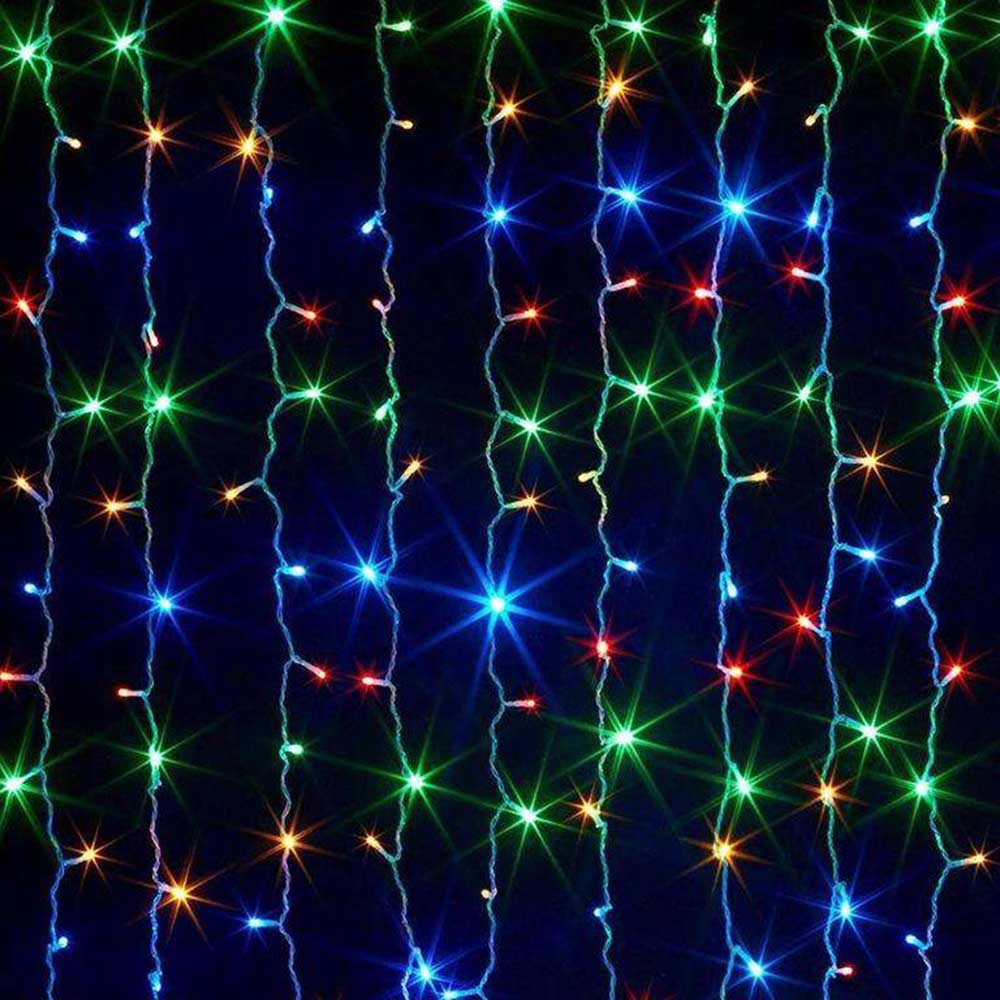 Обзор Светодиодная гирлянда COLOR WAY Штора-занавес 300 LED 3x3 м 220 В Разноцветный (CW-GW-300L33VWFMC)