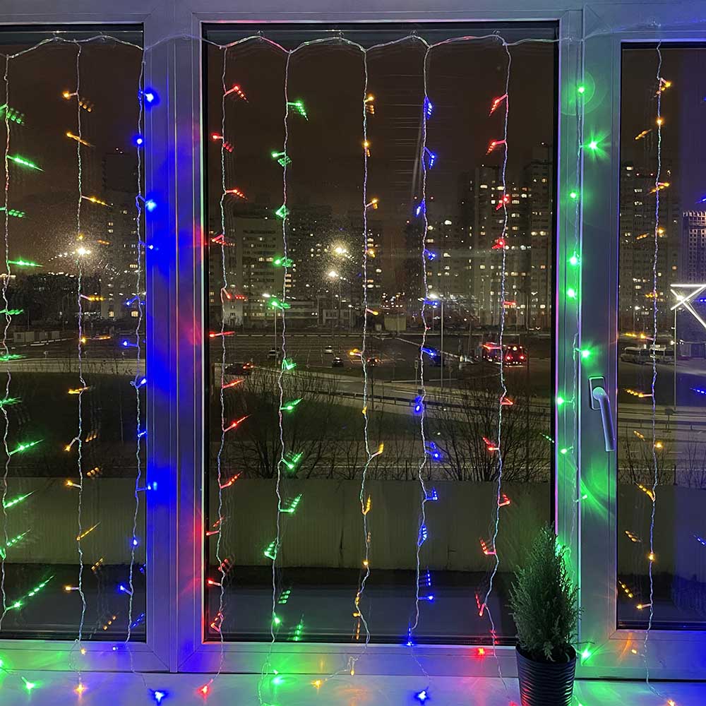 В интернет магазине Светодиодная гирлянда COLOR WAY Штора-занавес 300 LED 3x3 м 220 В Разноцветный (CW-GW-300L33VWFMC)